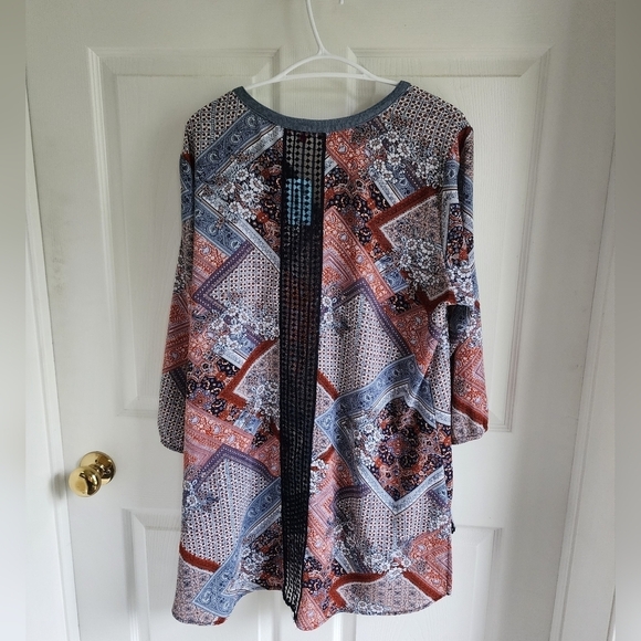 San Francisco Boho Patchwork and Lace Oversize Tunic Size Medium - Picture 4 of 8